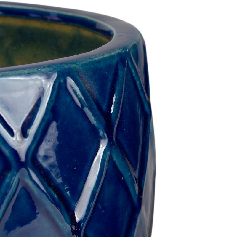 Napa Home & Garden Set of 3 Blue Textured Planter Set 11"