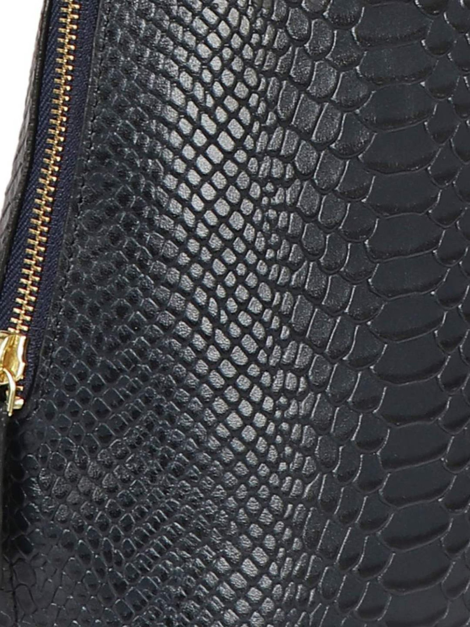 Hidesign Navy Textured Medium Handbag