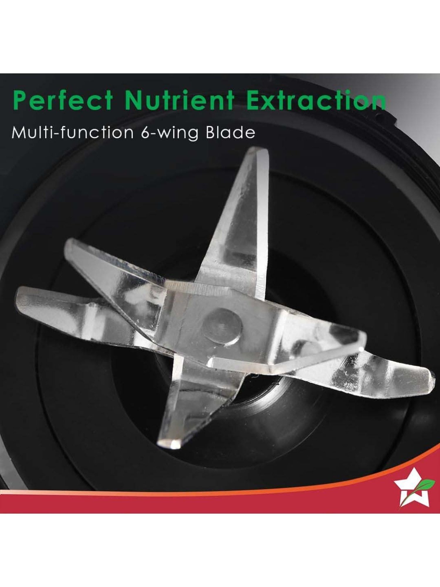 Wonderchef Nutri-Blend Activ 22000 RPM Mixer Grinder with 2 Unbreakable Jars (500W, Black)