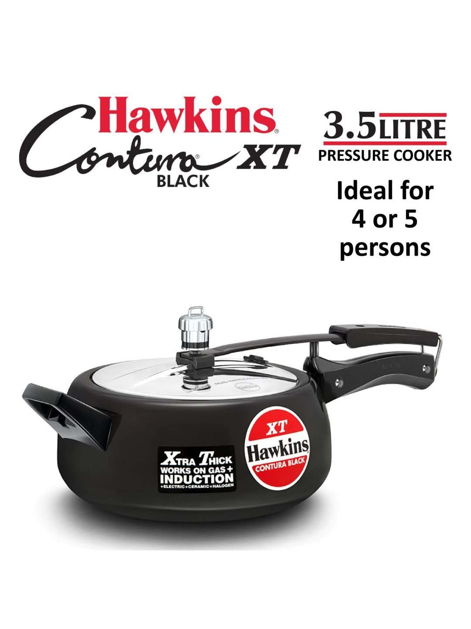 Borosil Silver Aluminium Pressure Cooker (5 L)