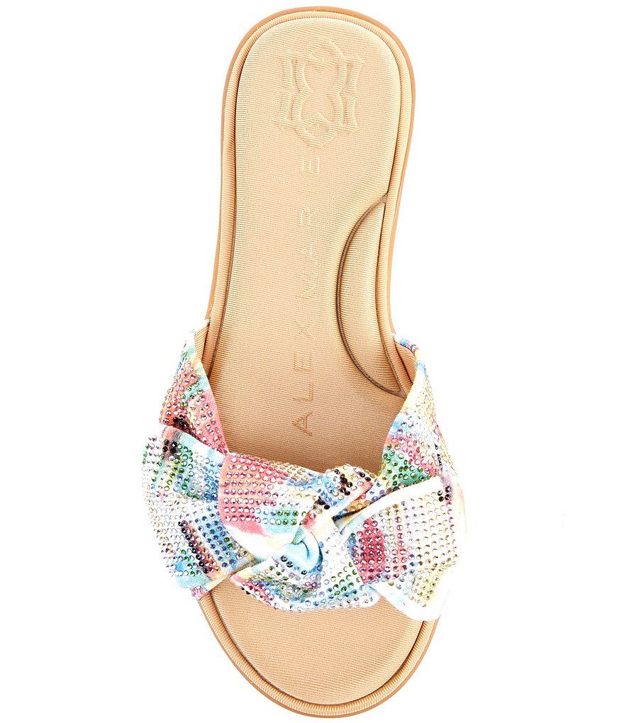 Alex Marie Hamala Rhinestone Knotted Slide Sandals