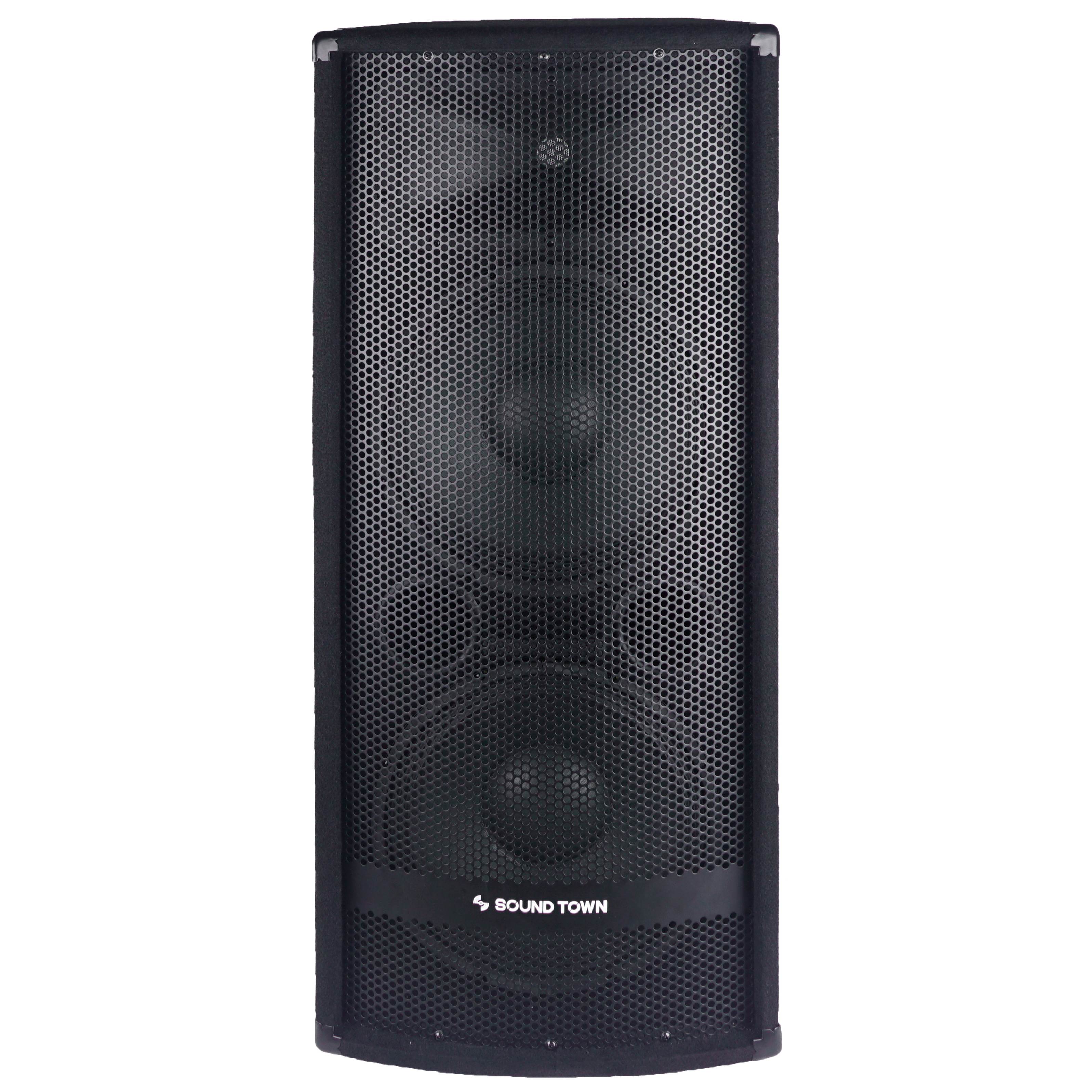 Sound Town Dual 12" 1200W 2-Way Full-Range Passive DJ PA Pro Audio Speaker with Titanium Compression Driver for Live Sound, Karaoke, Bar, Church (METIS-212)