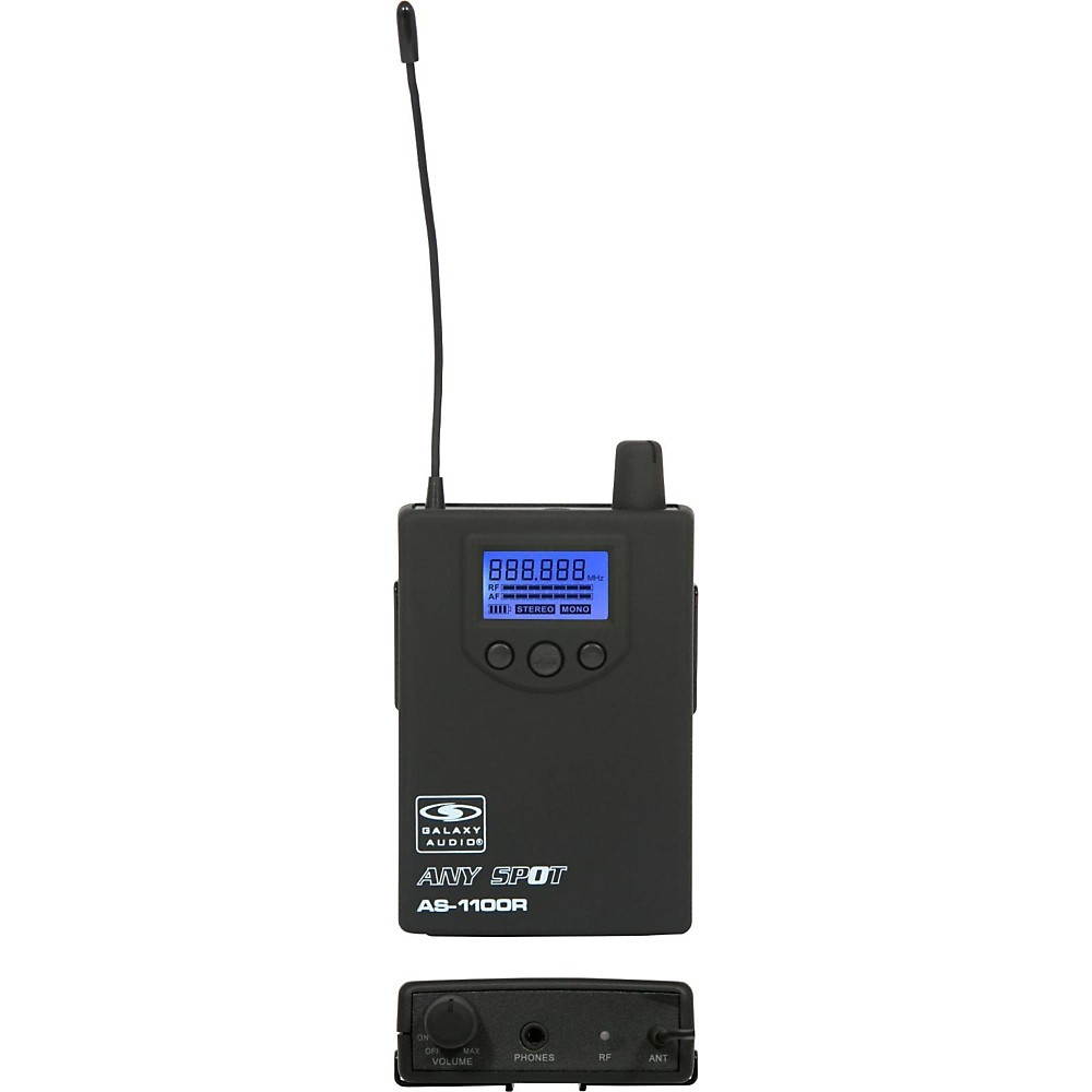 Galaxy Audio 1100 SERIES Wireless In-Ear Monitor Receiver Frequency with EB10 Earbuds Freq N