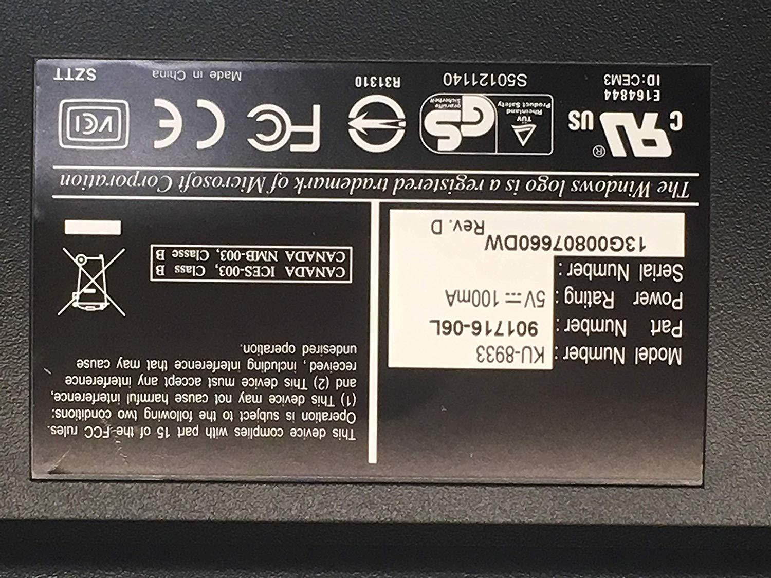 New Genuine Keyboard Fits WYSE/DELL English USB Wired Black 901716-06L KU-8933, 901716-06L, TN8FD, 0TN8FD,104K, Corded, KU8933