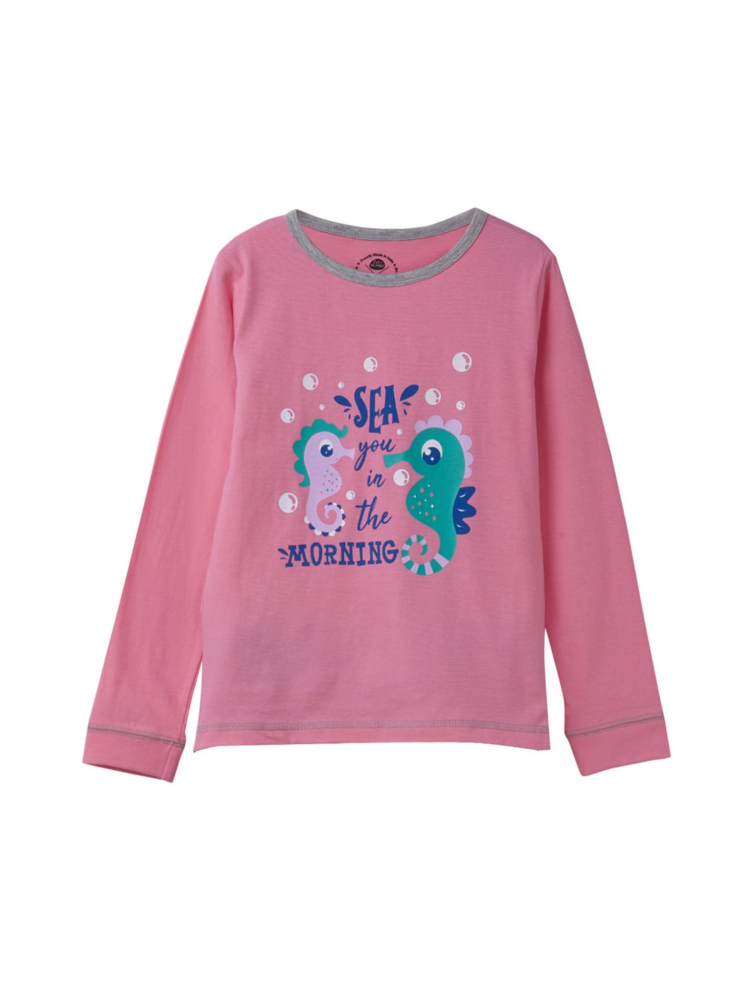 Cub McPaws Girls Pink & Grey Printed Top with Joggers