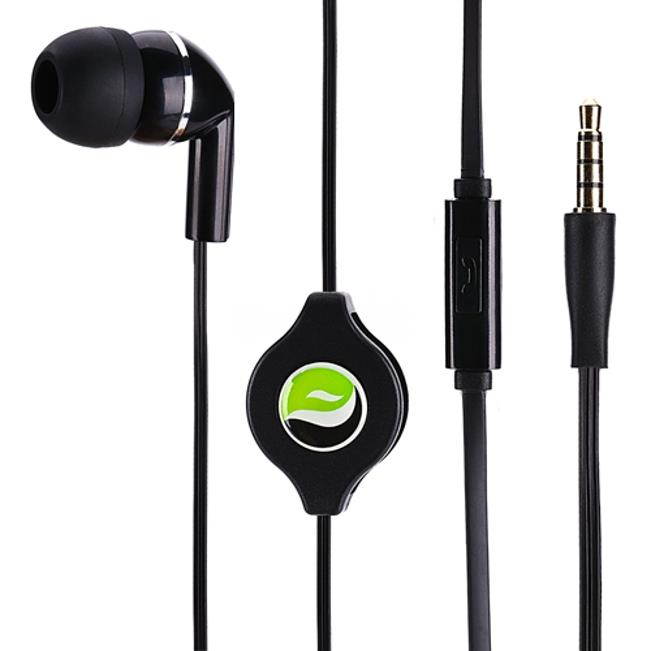 Premium Retractable Headset MONO Hands-free Earphone Mic for Motorola Droid Turbo 2 - Samsung Galaxy J3 J5 J7, Note 3 4 5 Edge Note8, S5 S6 Edge Edge+ S7 Edge S8 S8+, S9 S9+ R4W