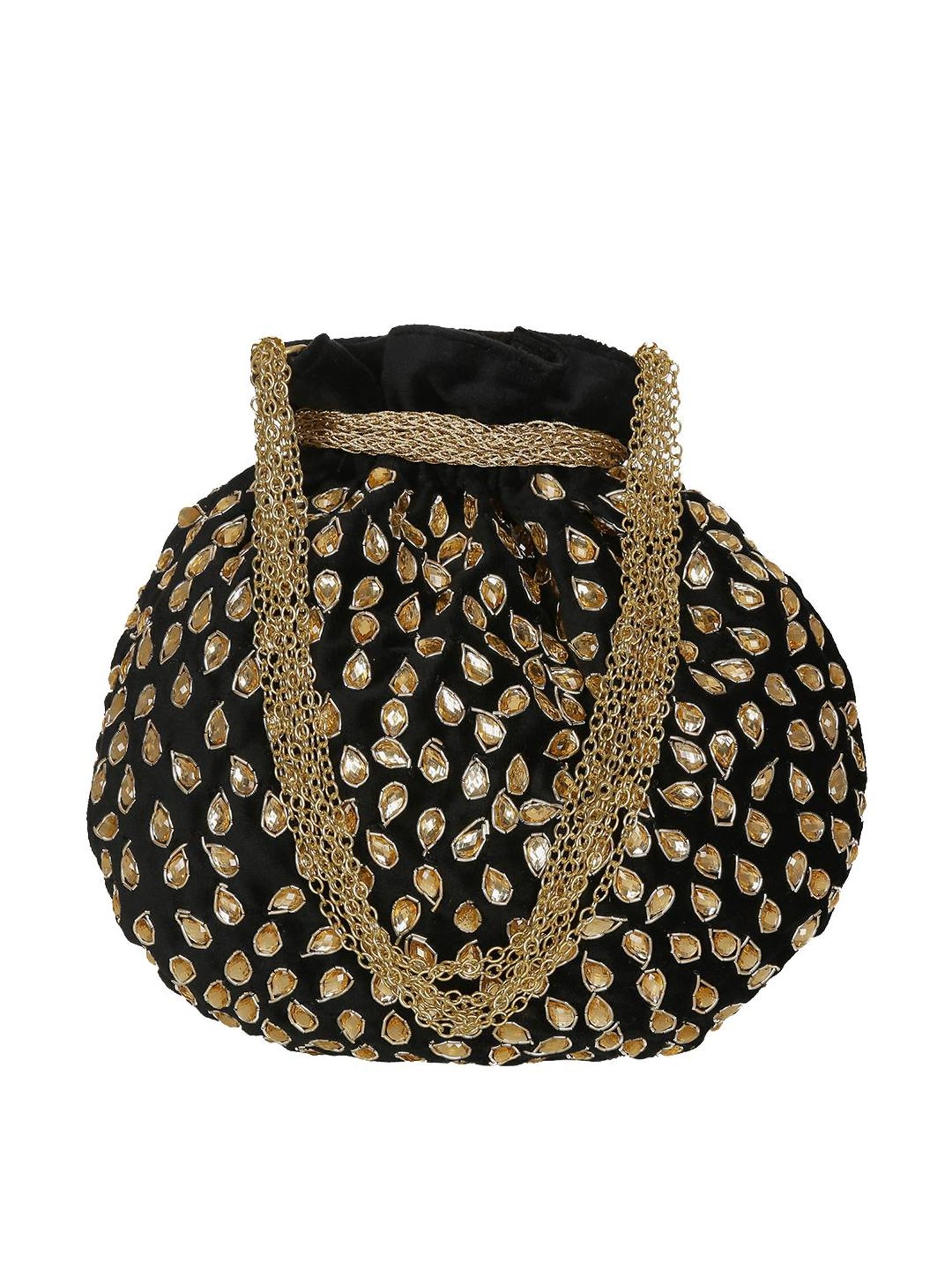 Tarini Nirula Black Suede Potli