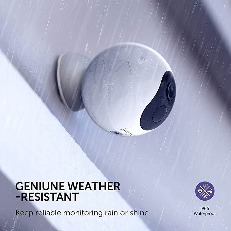 Security Camera Outdoor,  Wireless Cam Pro 1080P (SD Card Included), Home Security Camera System with APP, Motion Detection, Rechargeable, 2-Way Audio, IP66 , Local & Cloud Storage, Night Vision