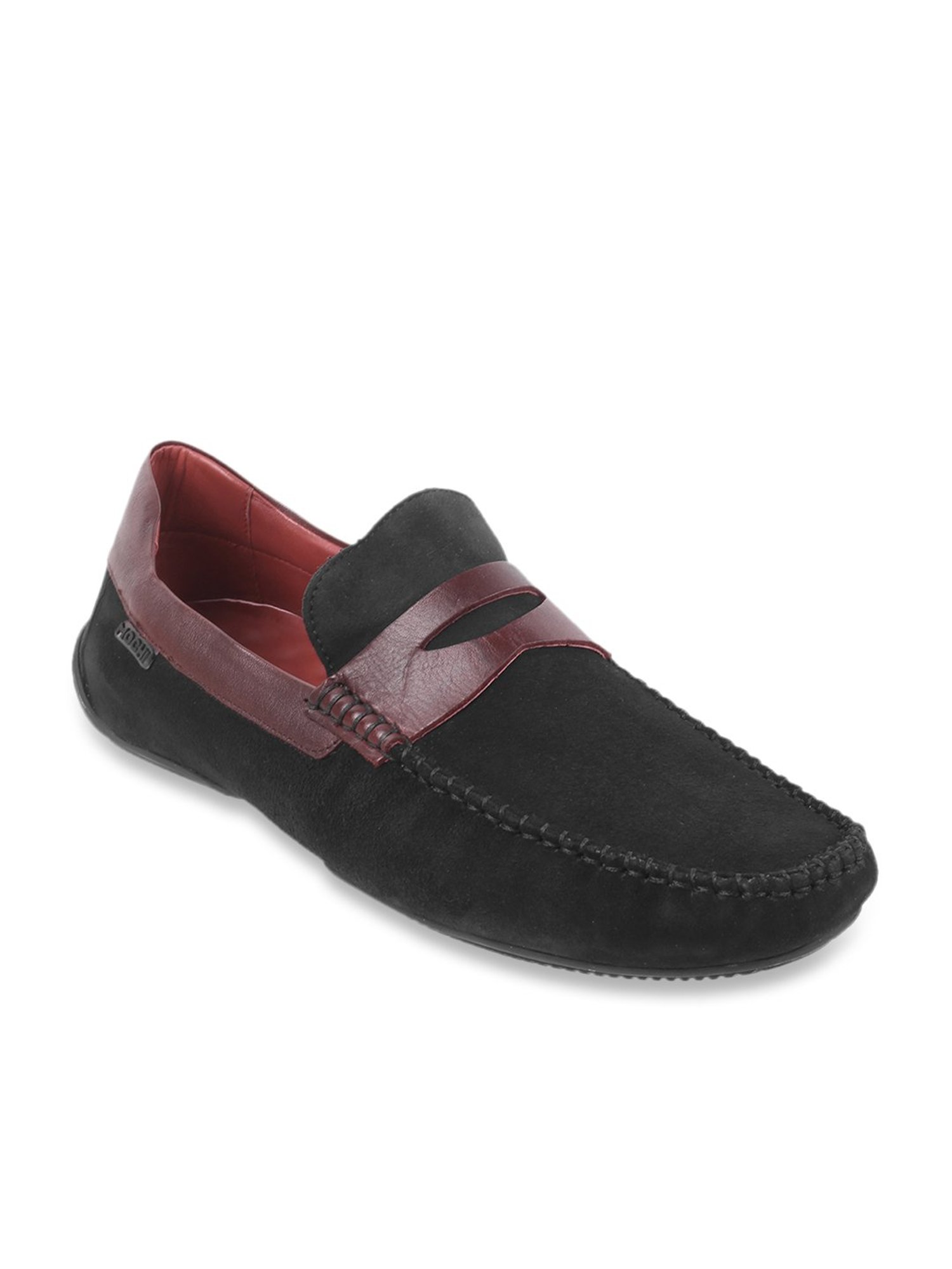 Mochi Men's Black Casual Loafers