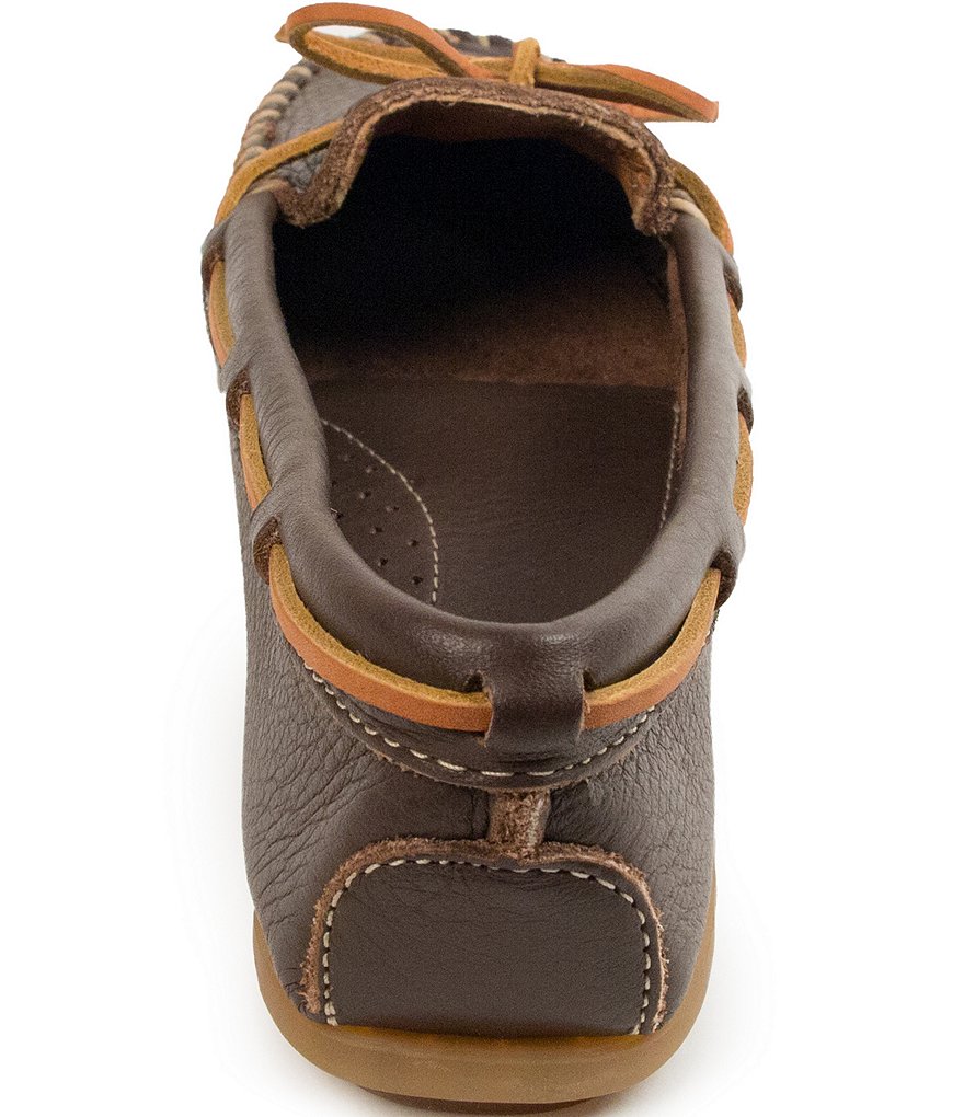 Minnetonka Boat Textured Leather Moccasins
