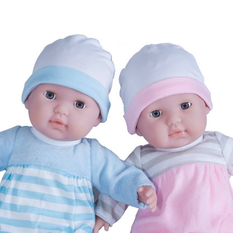 JC Toys Berenguer Boutique TWINS 15" Soft Body Baby Doll Open/Close Eyes