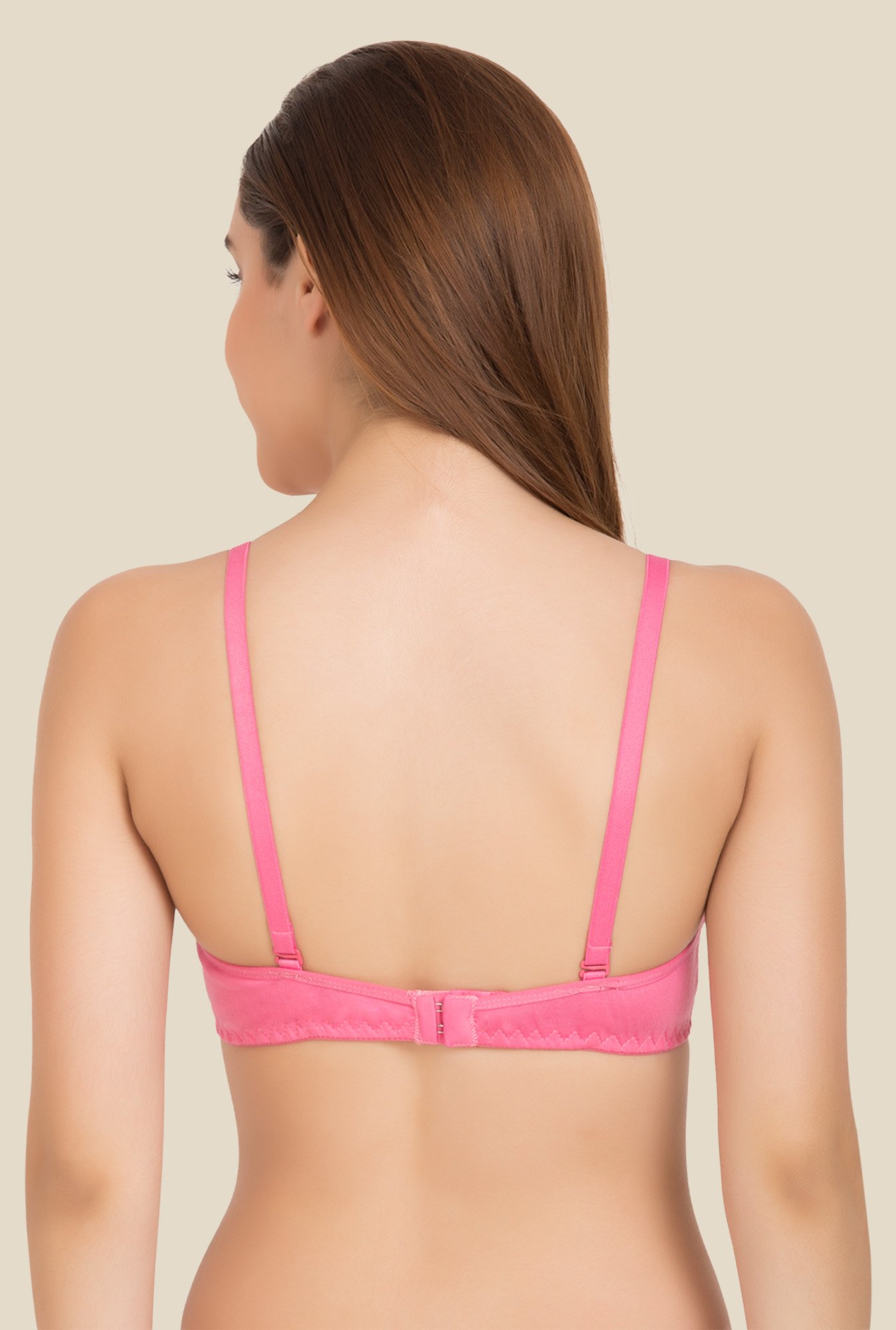 Tweens Beige & Pink Non Padded Bra (Pack Of 2)