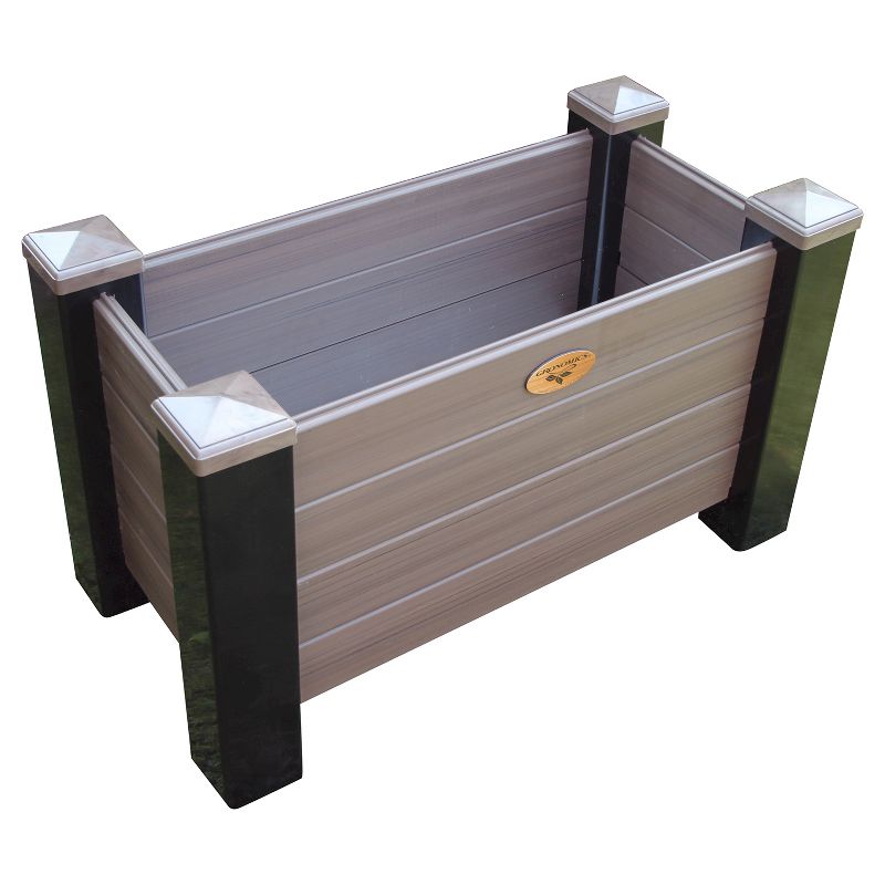 Maintenance Free Rectangular Planter Box - Walnut - Gronomics