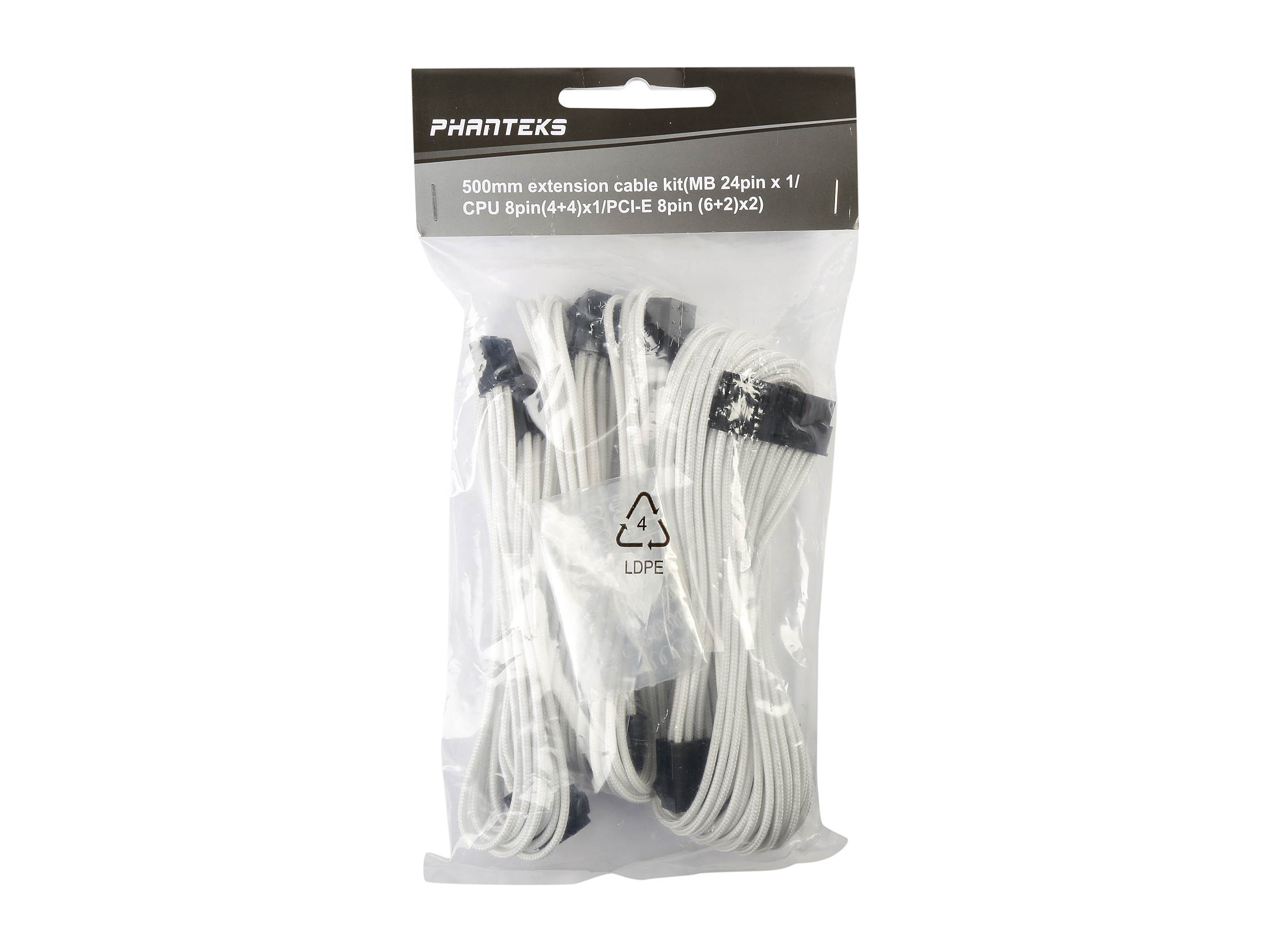 Graphics Card 6+2Pin 8Pin Male to Male Adapter Power Cable for Great Wall Dragon Module Power Supply with Net Cover,Black,about 58cm