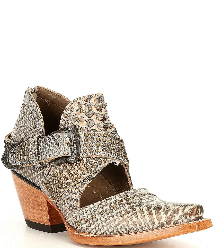 Ariat Dixon Rock N Roll Snake Print Leather Western Boots