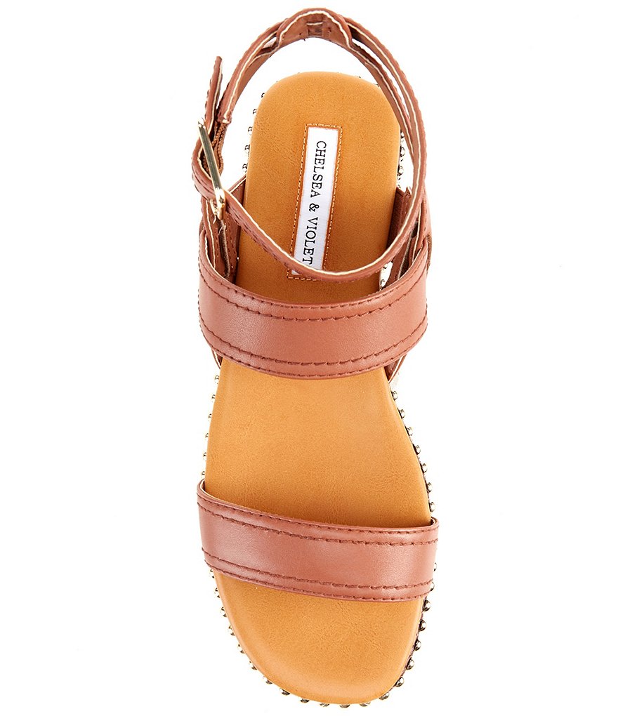 Chelsea & Violet Dax Ankle Strap Chain Flatform Sandals