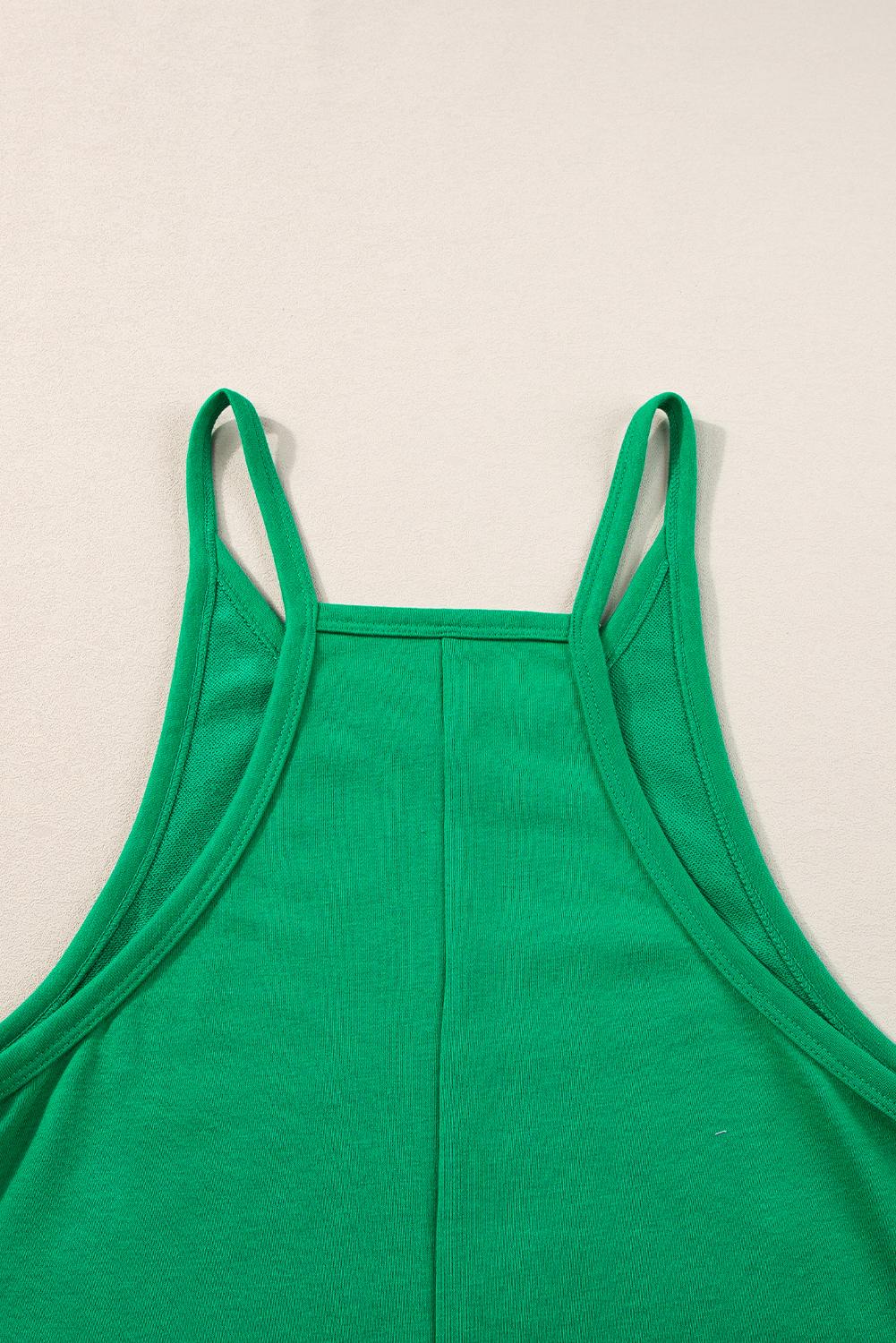 Bright Green Spaghetti Straps V Neck Pocketed Romper