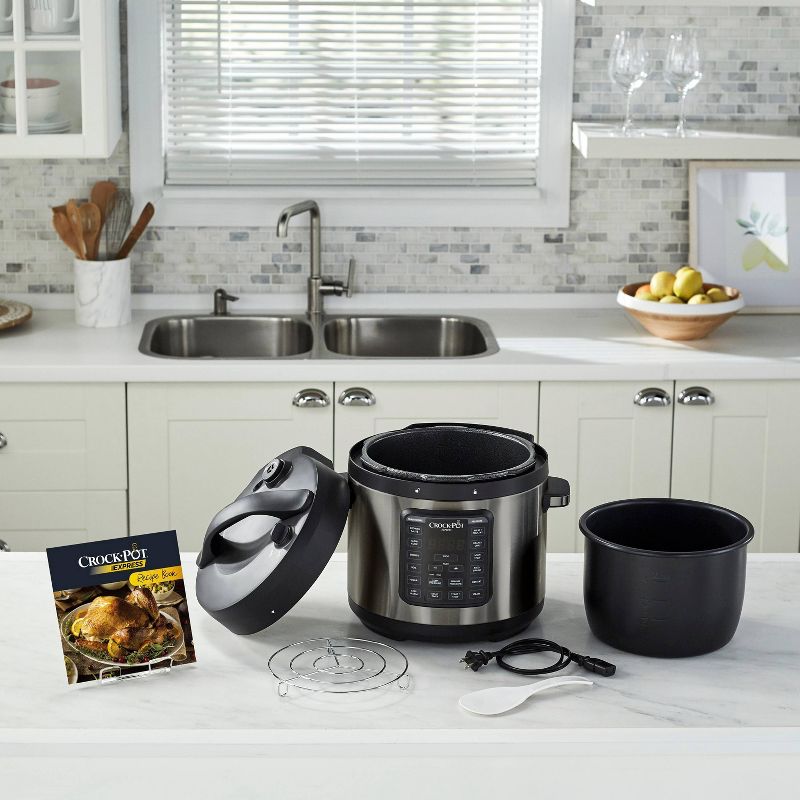 Crock Pot 6qt Express Crock Pressure Cooker - Dark Stainless