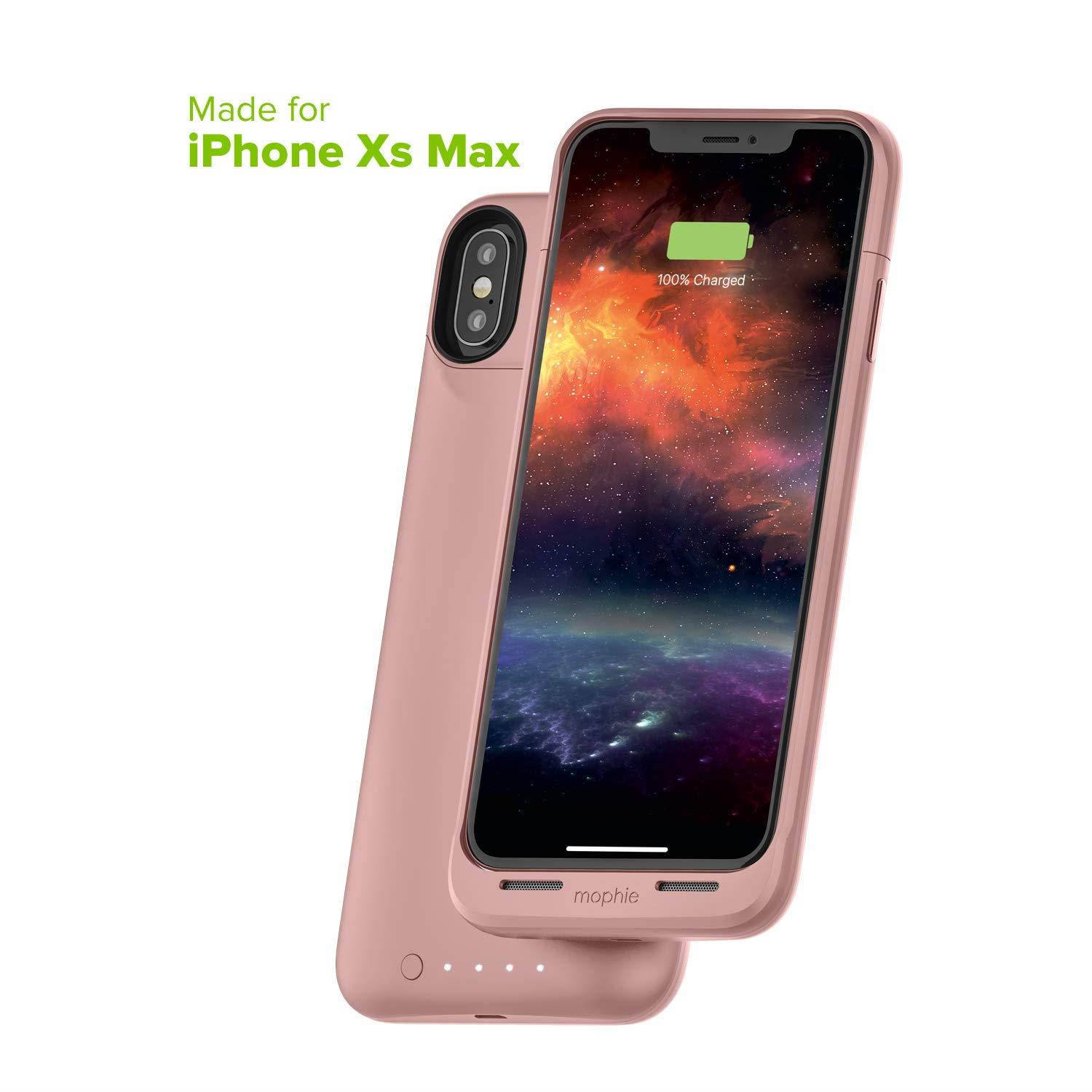mophie Juice Pack Air - MFI Certified - Wireless Charging - Protective Battery Pack Case for Apple iPhone Xs Max - Rose Gold
