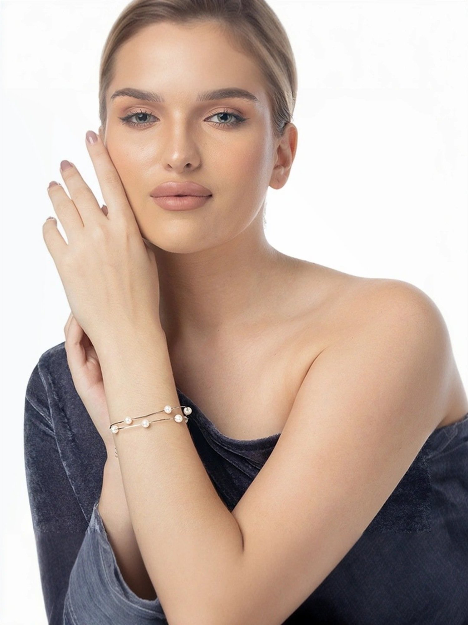 Touch925 Sterling Silver Wildwood Pearl Bracelet for Women & Girls