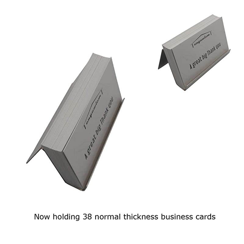 Metal Desktop Card Holder for Desk Business Card Display for Women Blue 1 Pack