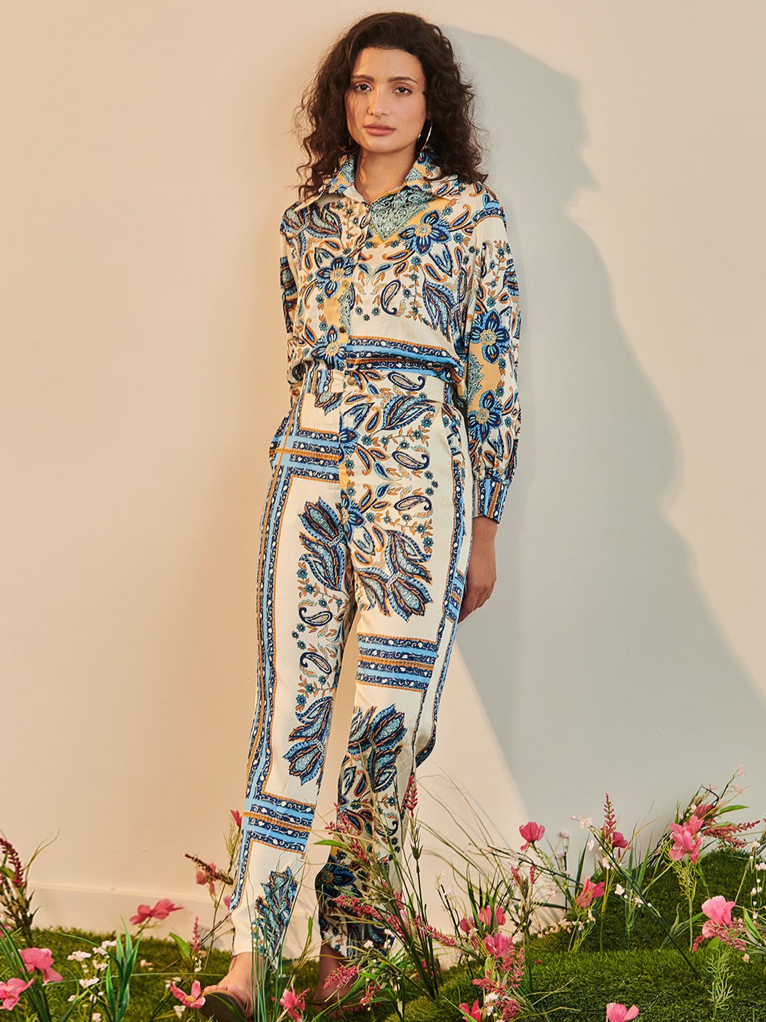 Dusk Attire Blue Oryna Co-ord Set