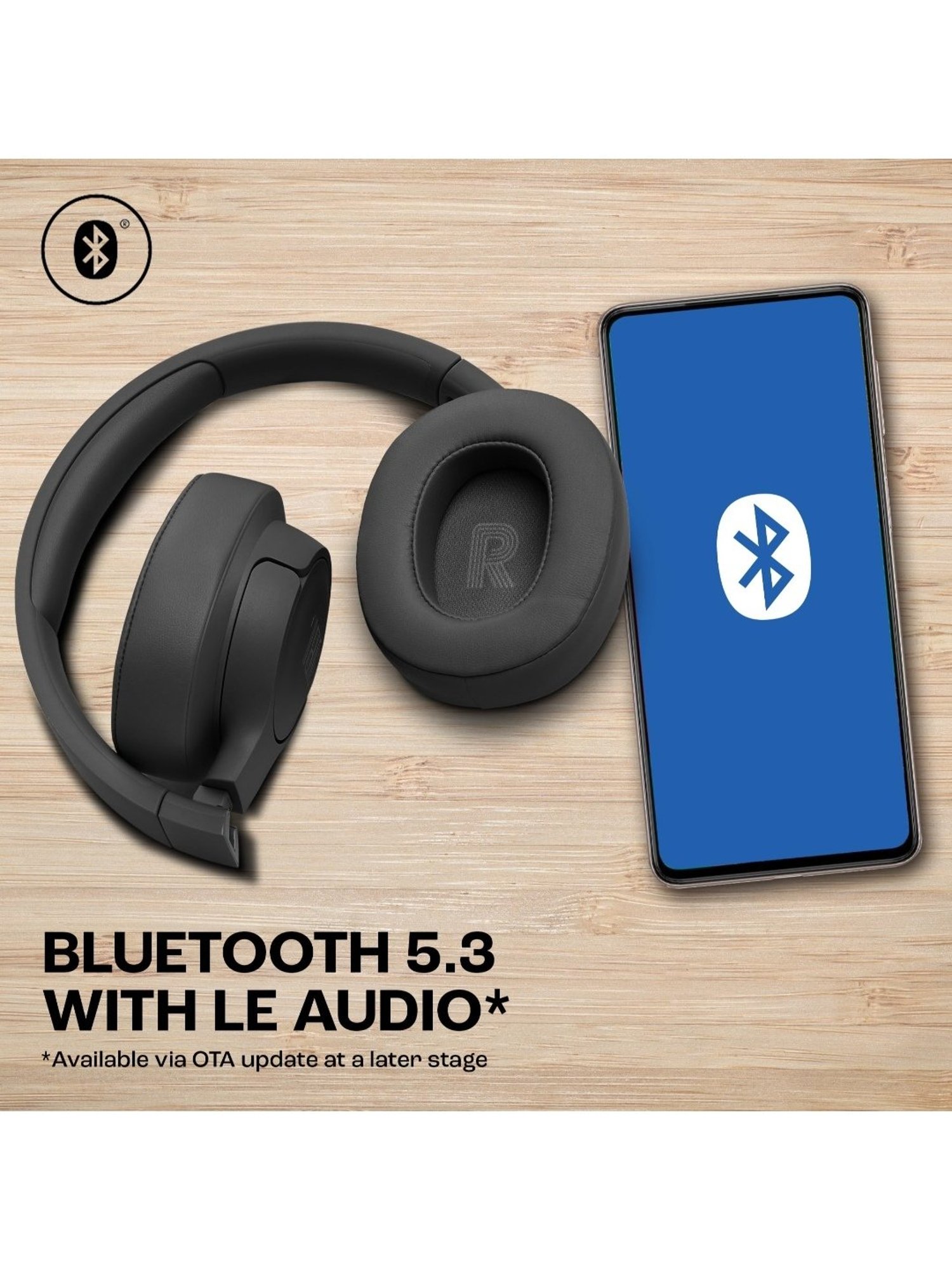 JBL Tune 770NC Wireless Over Ear ANC Headphones with Upto 70 Hrs Playtime, Google Fast Pair (White)