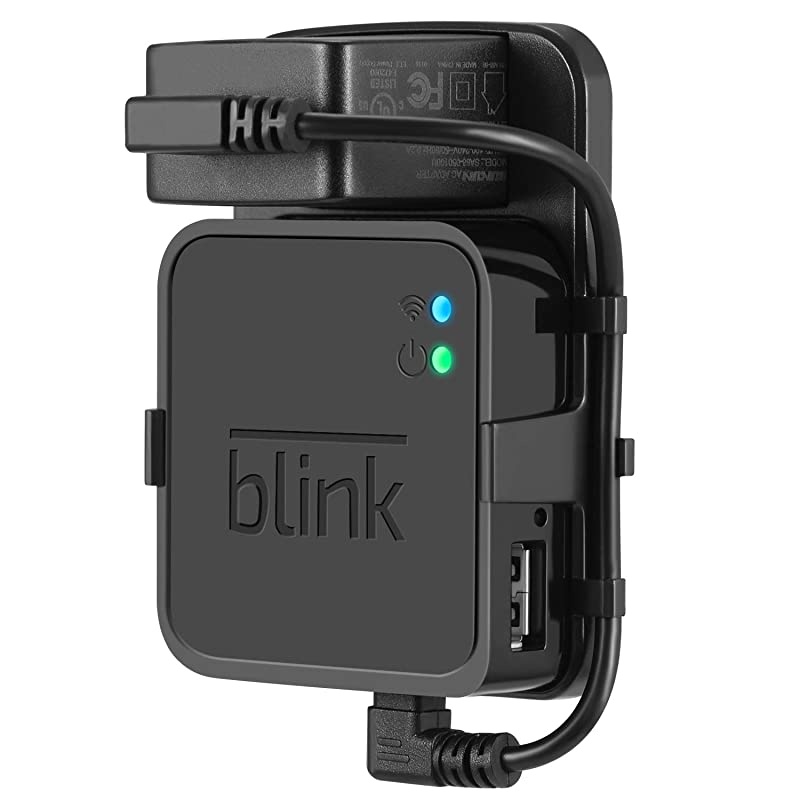 Wall Mount for Blink Sync Module Mount Bracket Holder for Blink XT and Blink XT2 Outdoor and Indoor Home Security Camera with Easy Mount Short Cable Black