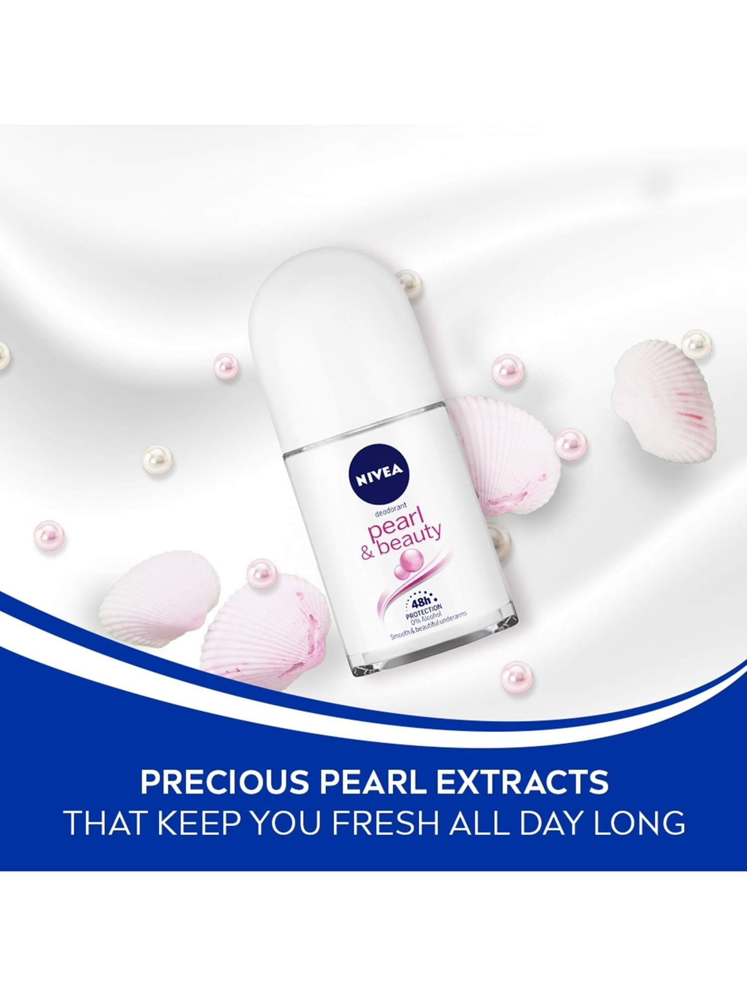 Nivea Pearl & Beauty Deodorant Roll On for Women - 50 ml