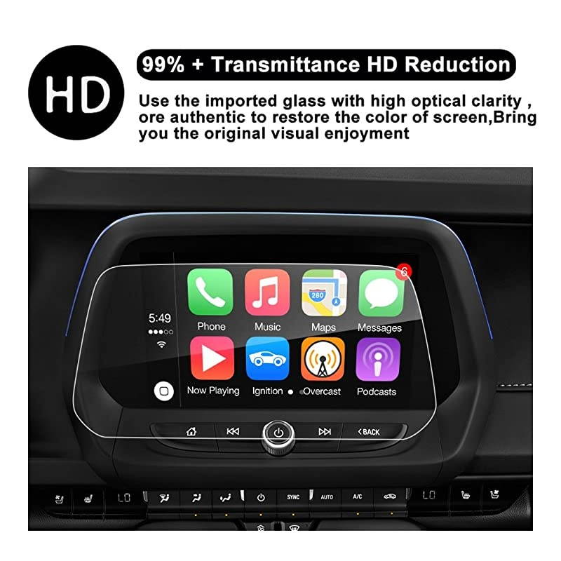 2017 2018 Chevrolet Camaro MyLink Car Navigation Protective Film Clear Tempered Glass HD and Protect your Eyes 2017 2018 Chevy Camaro 8
