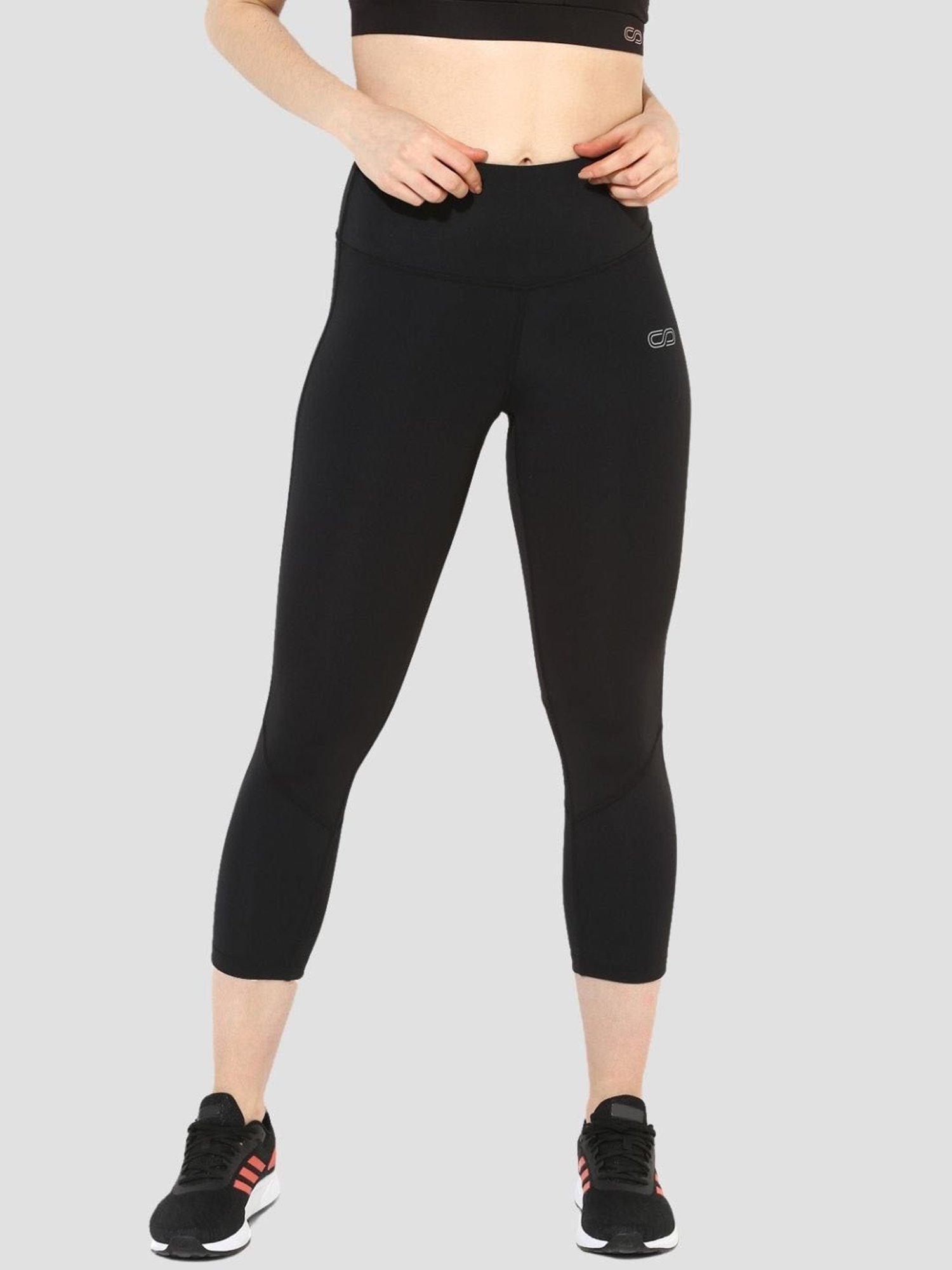 SILVERTRAQ Black Logo Print Capris