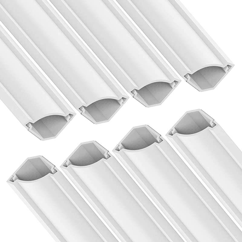 Concealer Cord Cover 1256inch OnWall Raceway Kit Paintable Corner Duct Management Channel for Floor Baseboard Ceiling Wall Corner 8 X L 157quot