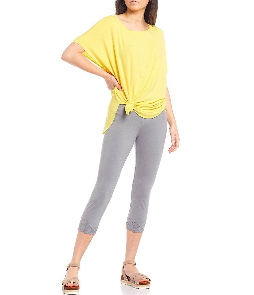 Commando Faux Leather Crocodile-Embossed Legging