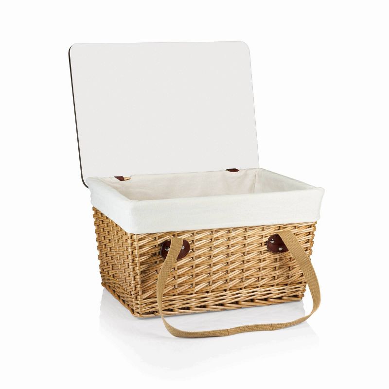 Picnic at Ascot Insulated Picnic Basket/Cooler Fully Equipped with Service for 2 - Trellis Green