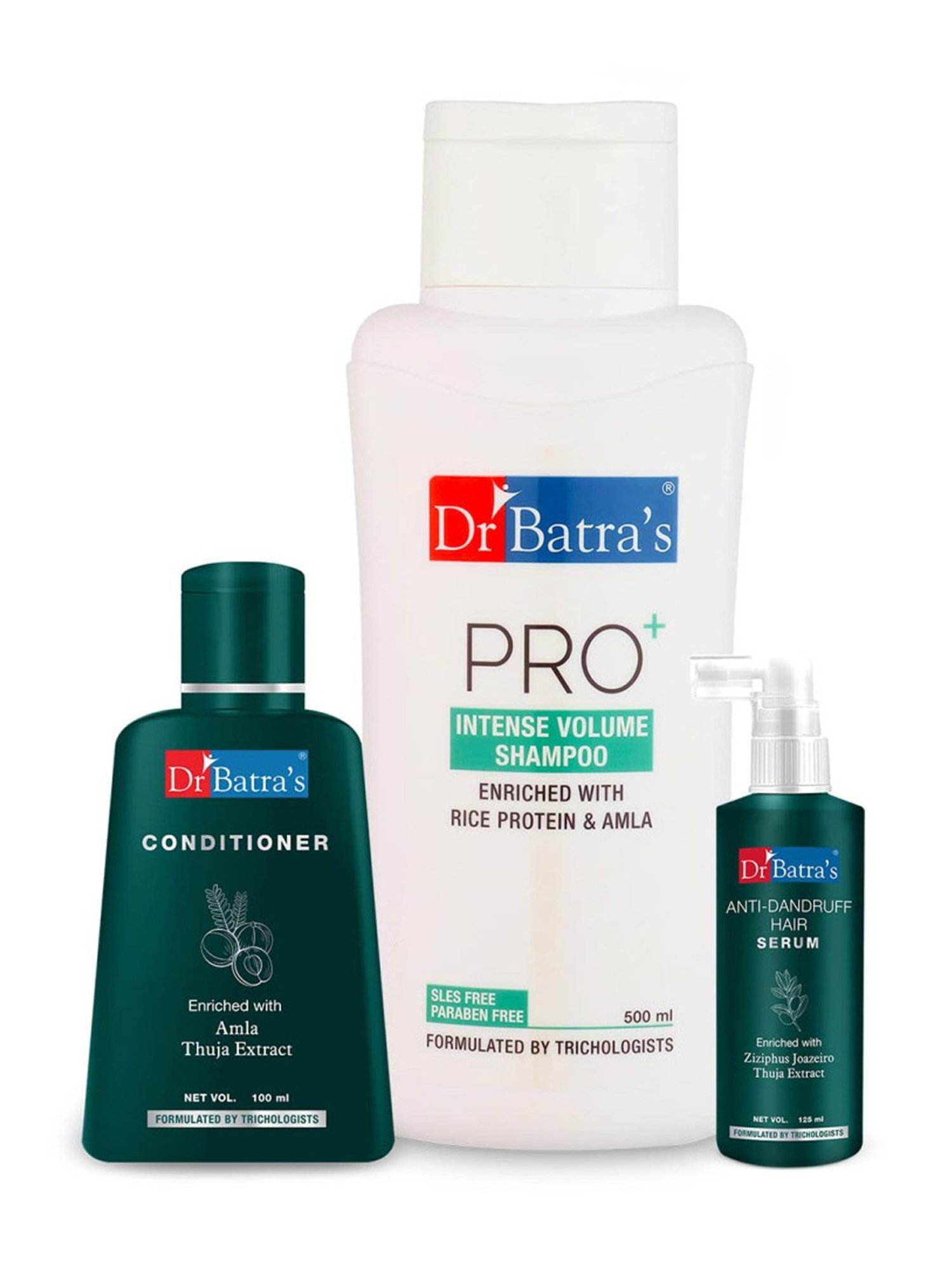 Dr. Batra's Anti Dandruff Hair Serum, Conditioner & Pro+ Intense Volume Shampoo