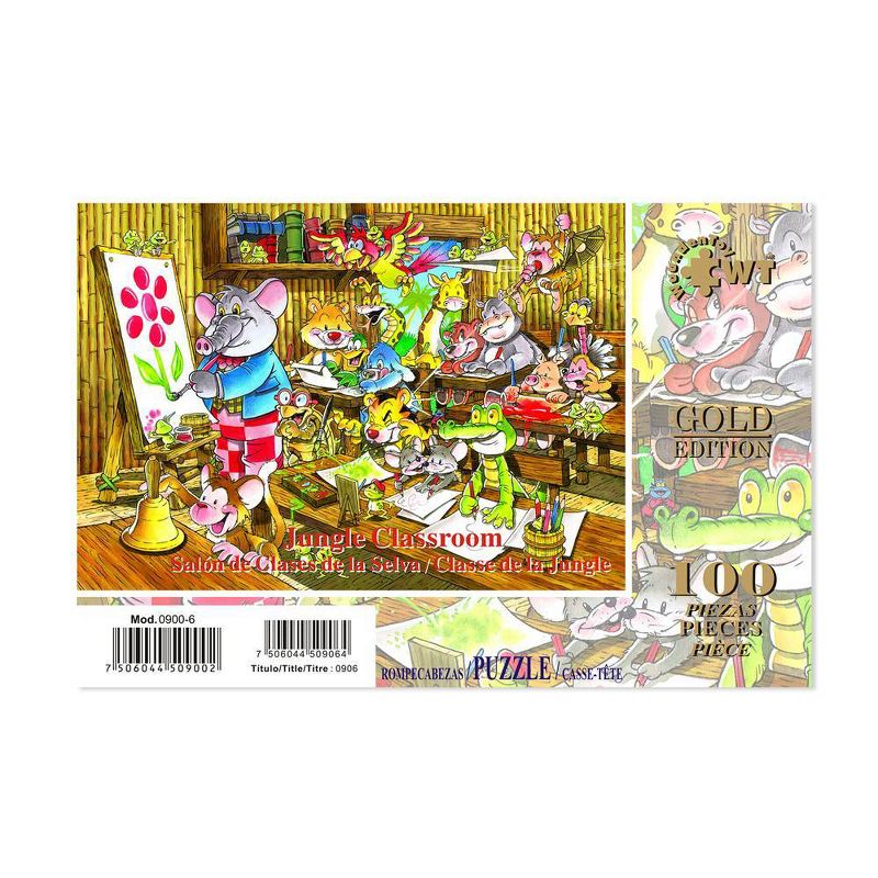 Wuundentoy Gold Edition: Jungle Classroom Kids' Jigsaw Puzzle - 100pc