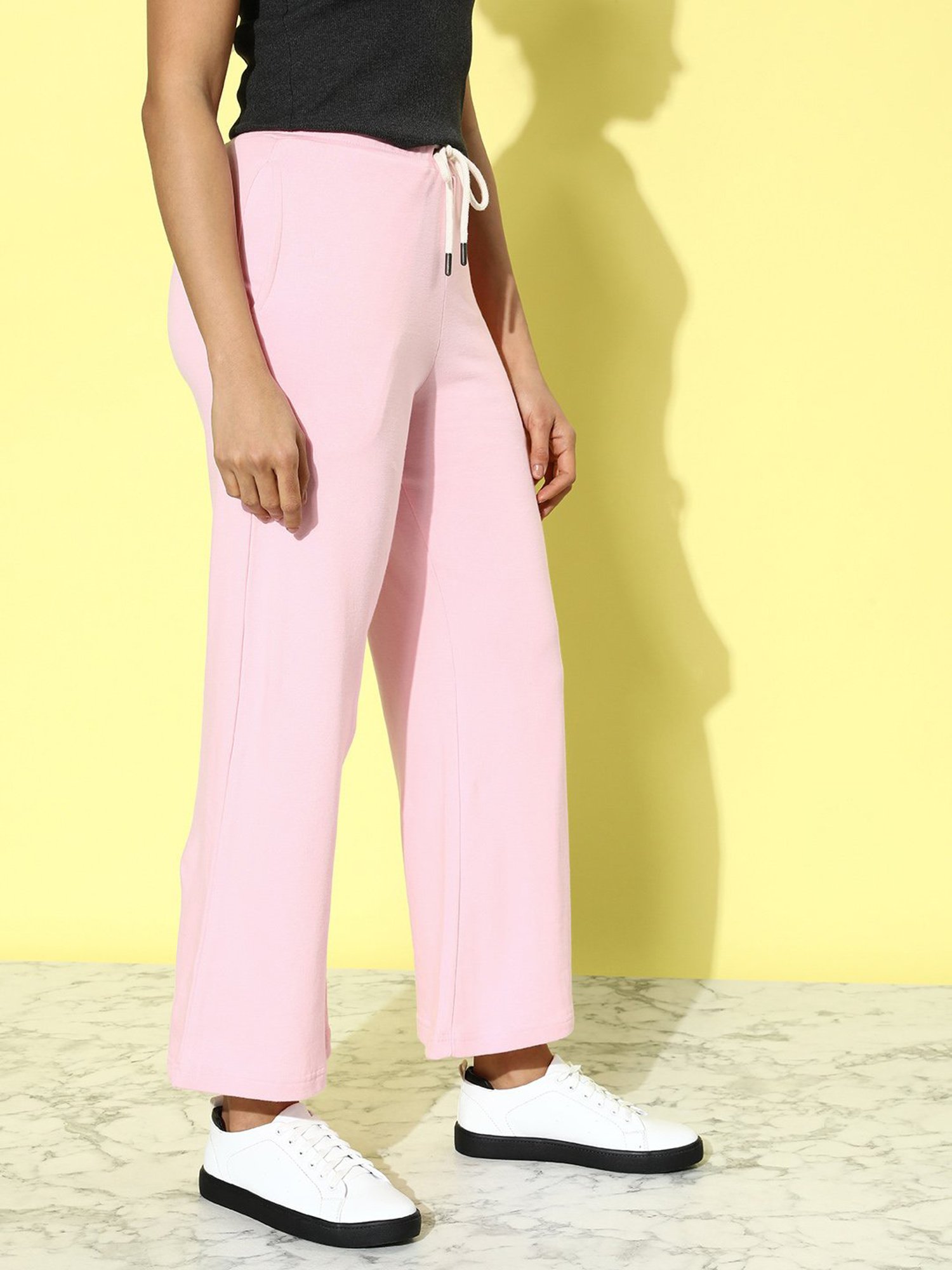 Dillinger Pink Fleece Regular Fit High Rise Trackpants