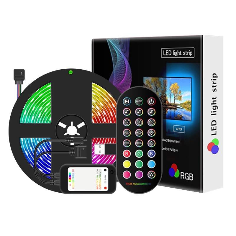 Led Strip Lights RGB 5050 LED Tape Lights Flexible Color Changing LED Lights with 24 Keys IR Remote for Bedroom Home