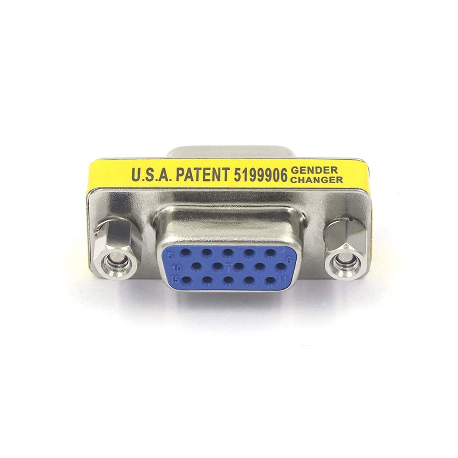 VCE 4-Pack VGA SVGA Coupler HD15 Female to Female Mini Gender Changer Coupler Vga Cable Adapter