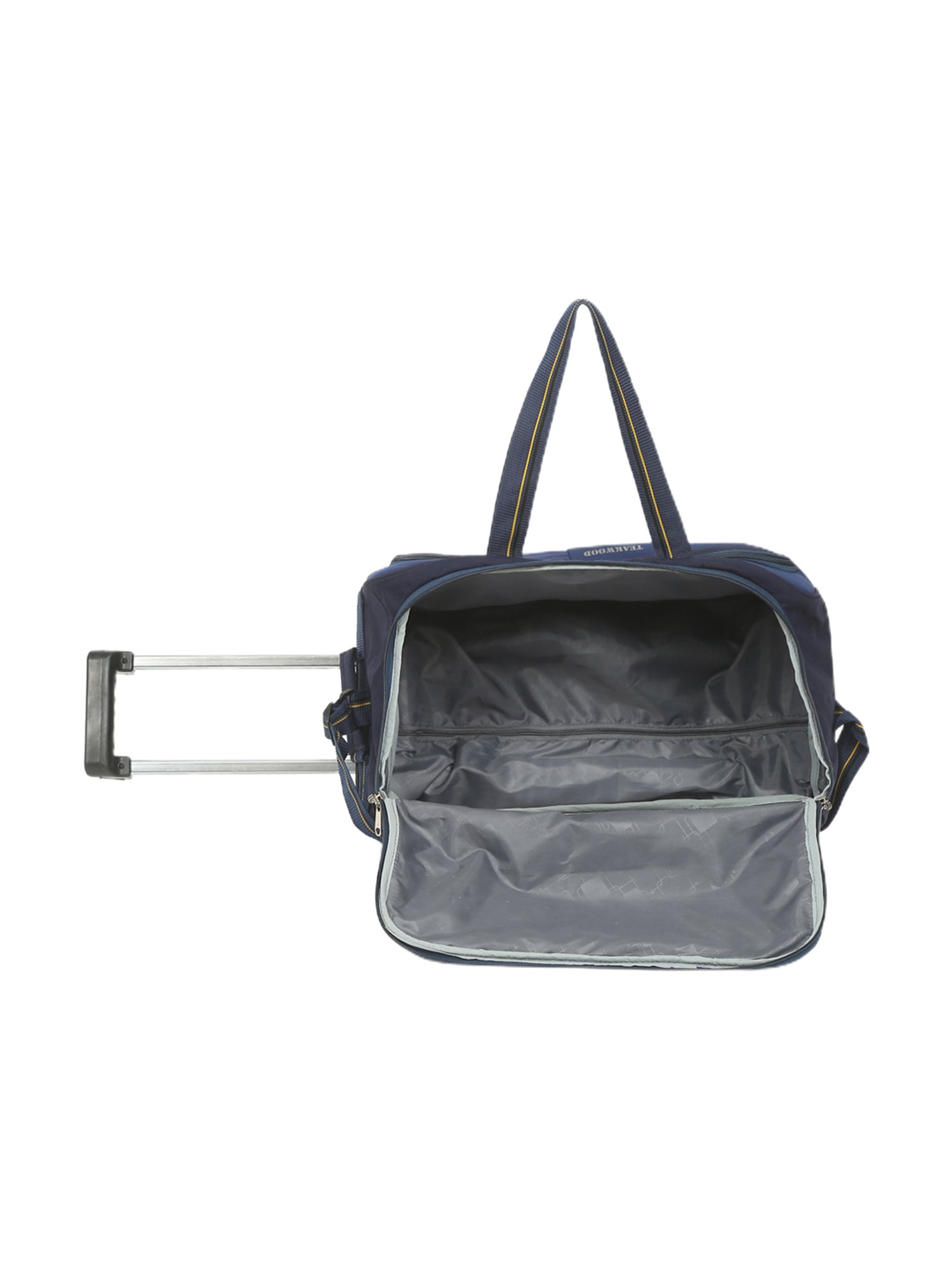 Teakwood Leathers Blue Soft Sided Large Duffle Trolley Bag