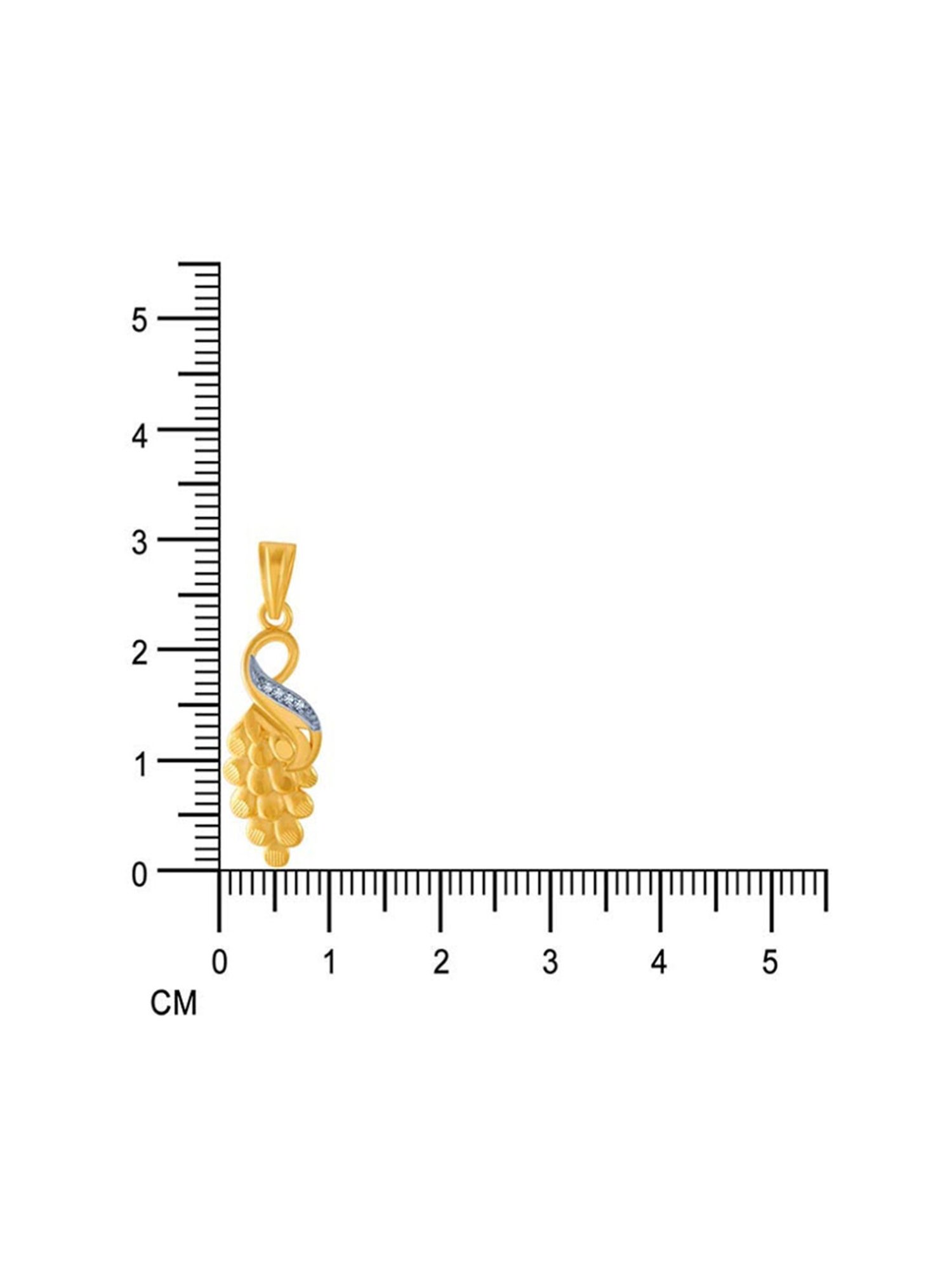 P.C. Chandra Jewellers 14k Yellow Gold American Diamond Pendant