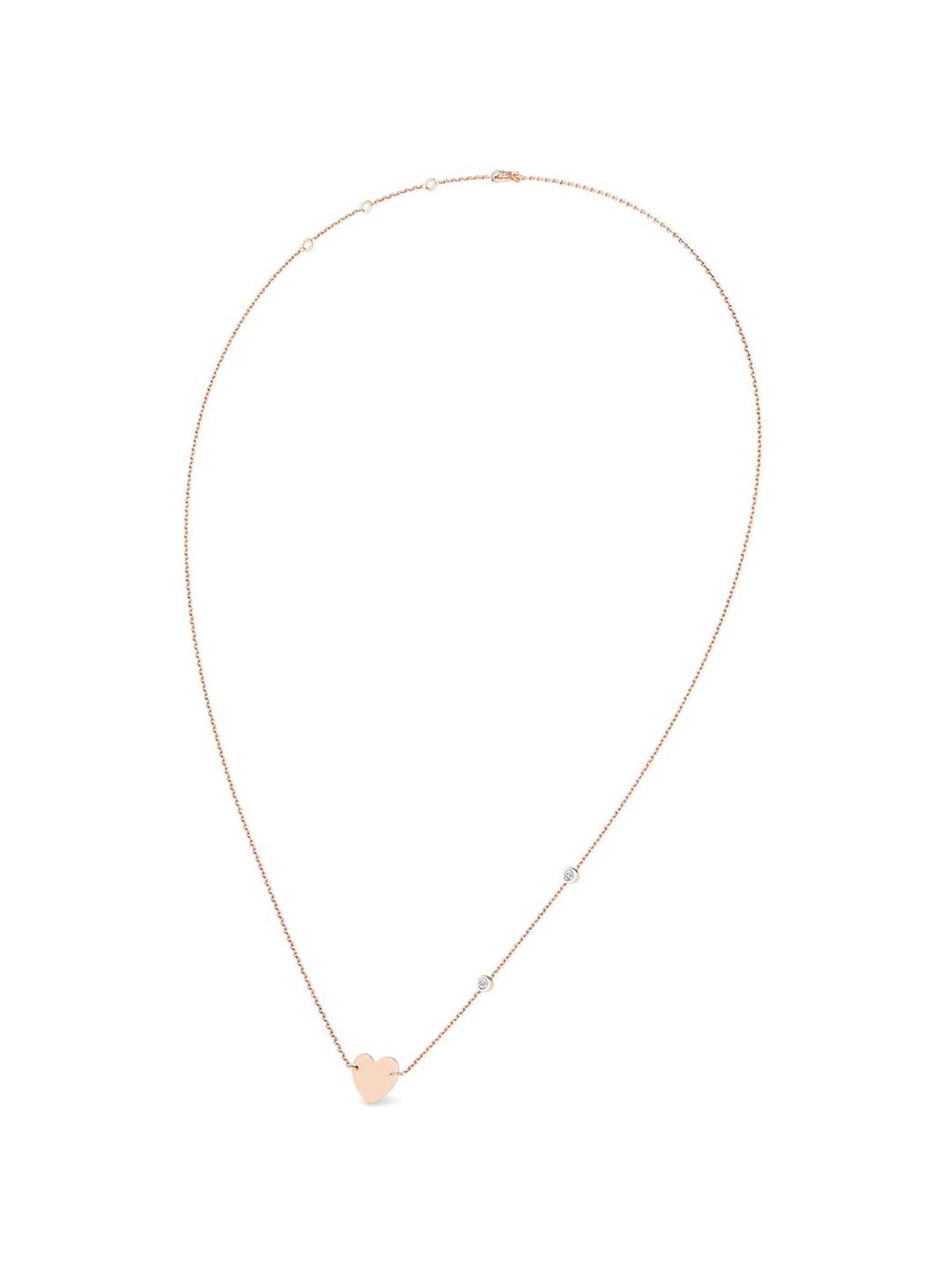 P.N.Gadgil Jewellers 18k Gold Infinity Florall Diamond Necklace For Women