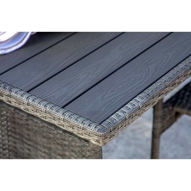 Ariana 5pc Outdoor Wicker Dining Set - Dark Gray - Coaster