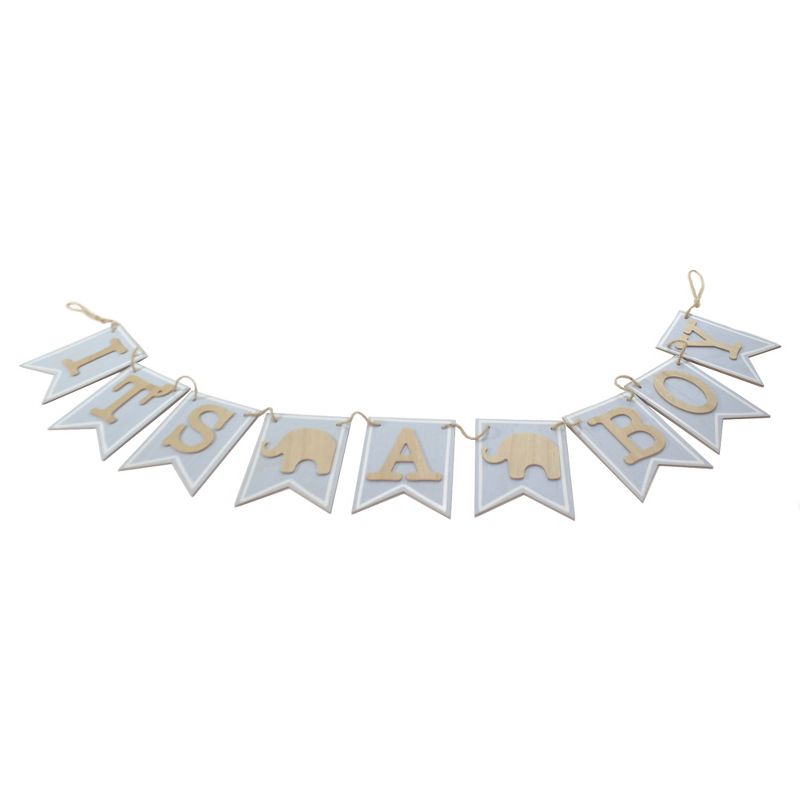 Child Related 6.5" It's A Boy Banner Hanger Reveal Party  Baby  -  Banners And Garlands