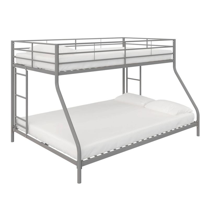Twin Over Full Lily Small Space Kids' Bunk Bed Silver Metal - Room & Joy