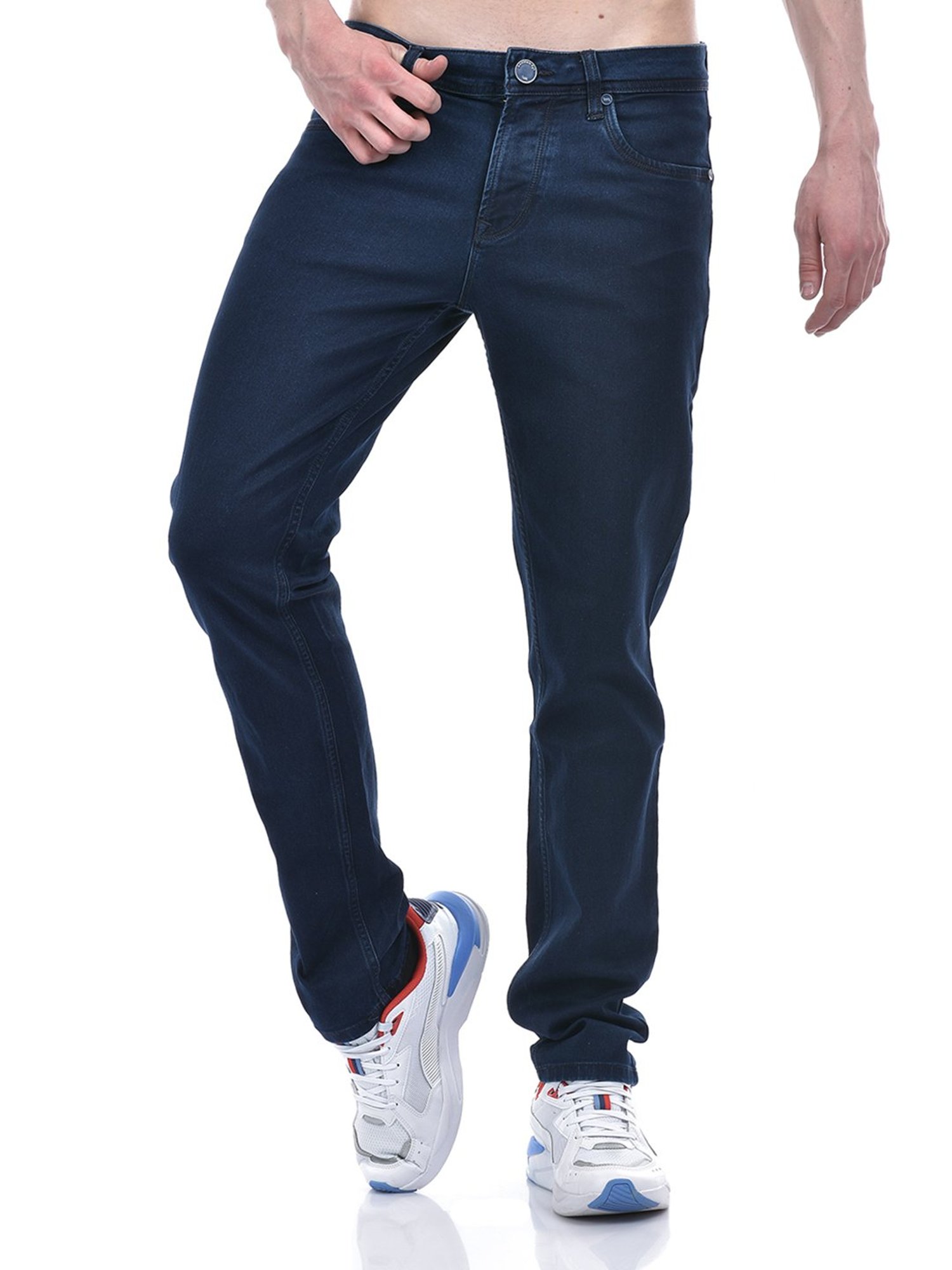 Lawman Pg3 Dark Blue Slim Fit Lightly Washed Jeans