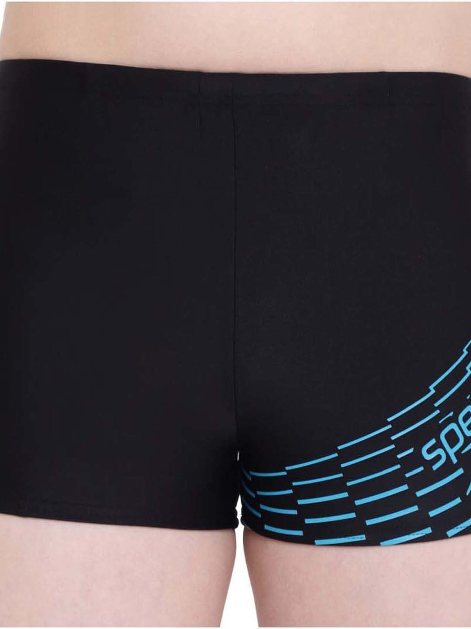 Speedo Kids Medley Black & Blue Printed Shorts