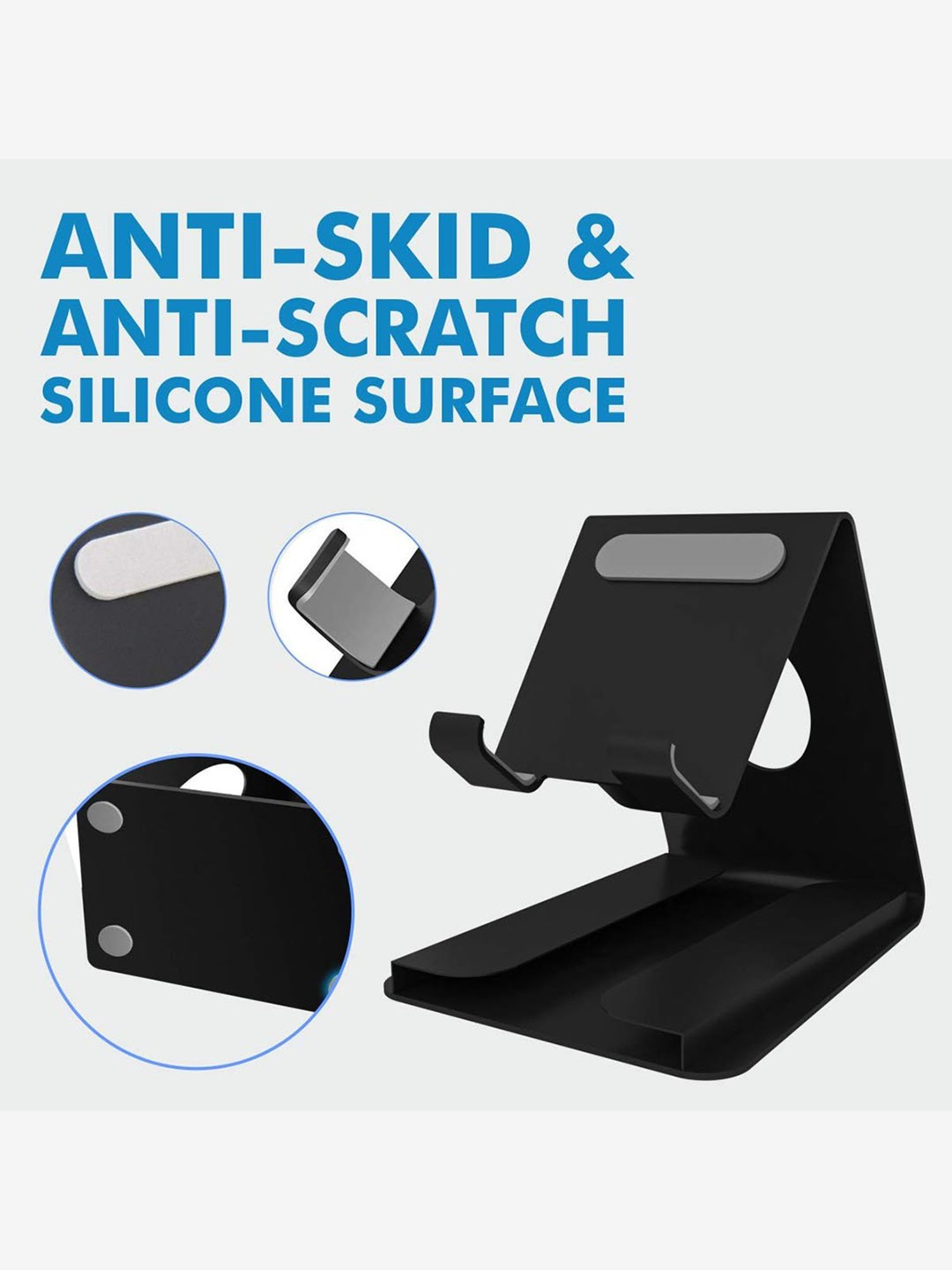 GRIPP Magic Stand Compatible for All Mobile Phones Devices (Black)