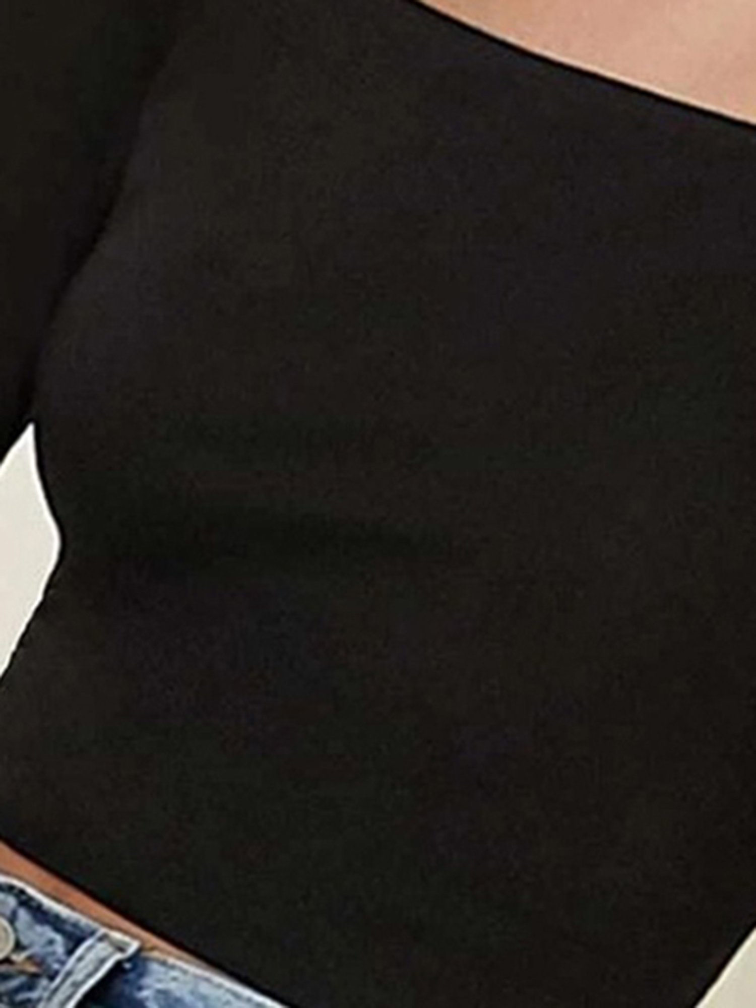 SELVIA Black Regular Fit Top