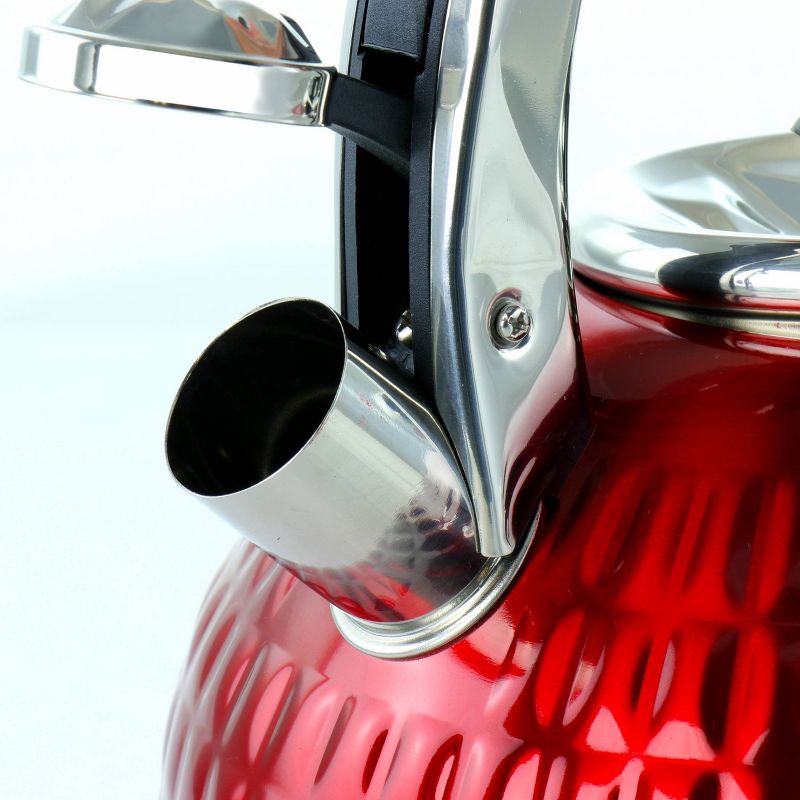 MegaChef 3L Stovetop Whistling Kettle - Red